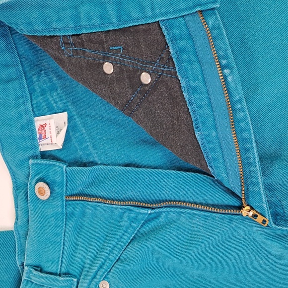 Rockies Vintage High-Rise Western Turquoise Jeans Waist 27 Inseam 37 Tall - Picture 16 of 17